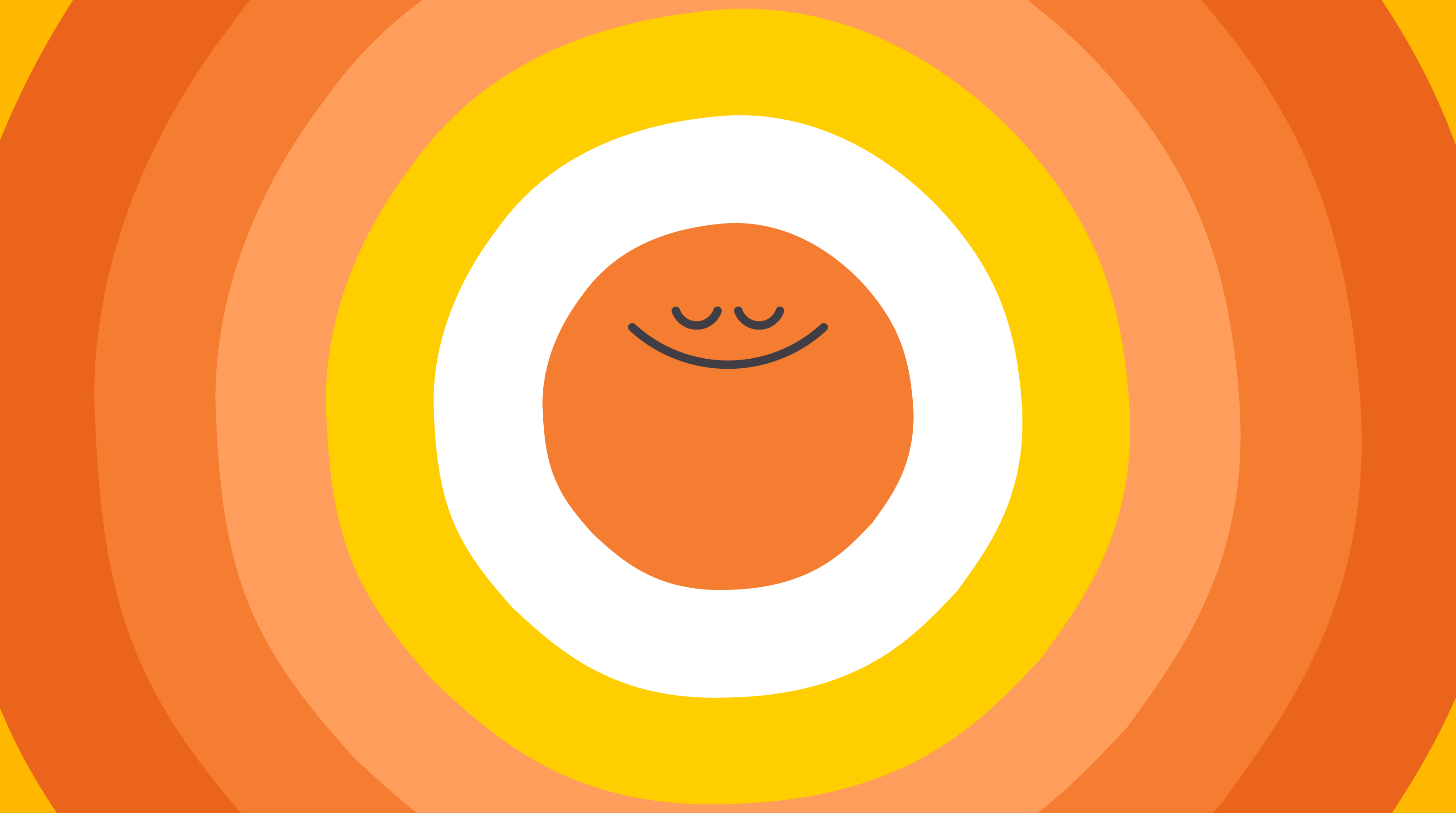 Headspace illustration with a calm smiling face